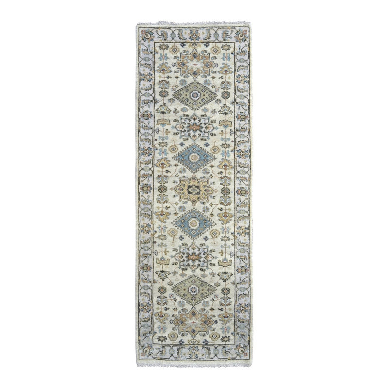 Tapis unique bleu / beige / ivoire 2 pi 7 po x 7 pi 9 po Zihang