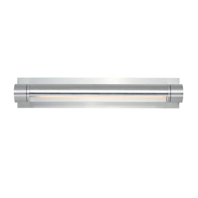 Azral LED Flush Mounted Sconce, Satin Aluminum