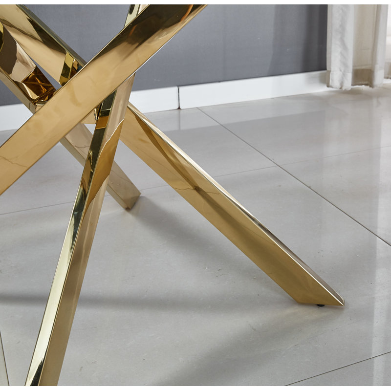 Kara Glass Pedestal Dining Table for 4 or 6 People