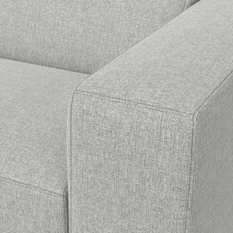Denver Pale Grey 44-inch Right-Arm Sofa Module in Performance Fabric