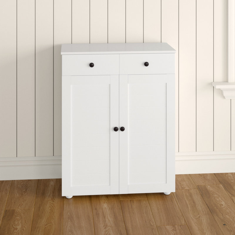 Abdalrahman 12 Pair Shoe Storage Cabinet, Snow White