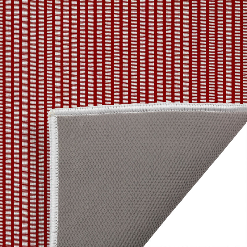 Tapis de toilette rectangulaire absorbant antidérapant Stia, 34" W x 21" L, Cranberry Red