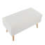 Banc en bois naturel et tissu crème