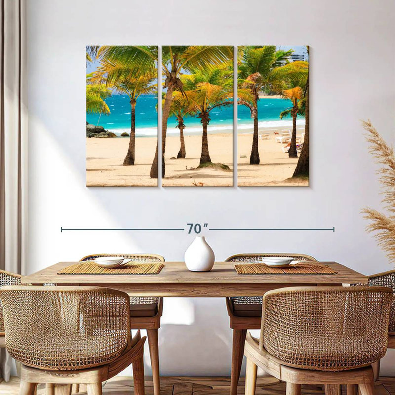 Gillard San Juan, plage des Caraïbes, H 36 po x l 57 po