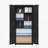 High Storage Cabinet with 2 Doors and 4 Partitions to Separate 5 Storage Spaces-1673968237