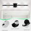 Meuble-lavabo moderne pour salle de bain - abat-jour en verre givré à 4 ampoules à DEL, luminaire mural noir chic-237180008