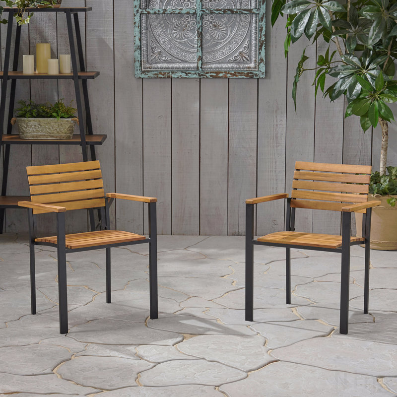 2-Piece Wood And Metal Chair