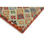 Tapis rouge / orange / bleu en laine à tissage plat rectangulaire à motif géométrique 3 pi 3 po x 4 pi 10 po Astorga