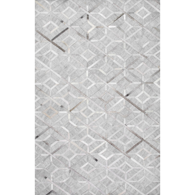 Tapis gris touffeté à la main Cecilia, Rectangle 8 pi x 10 pi
