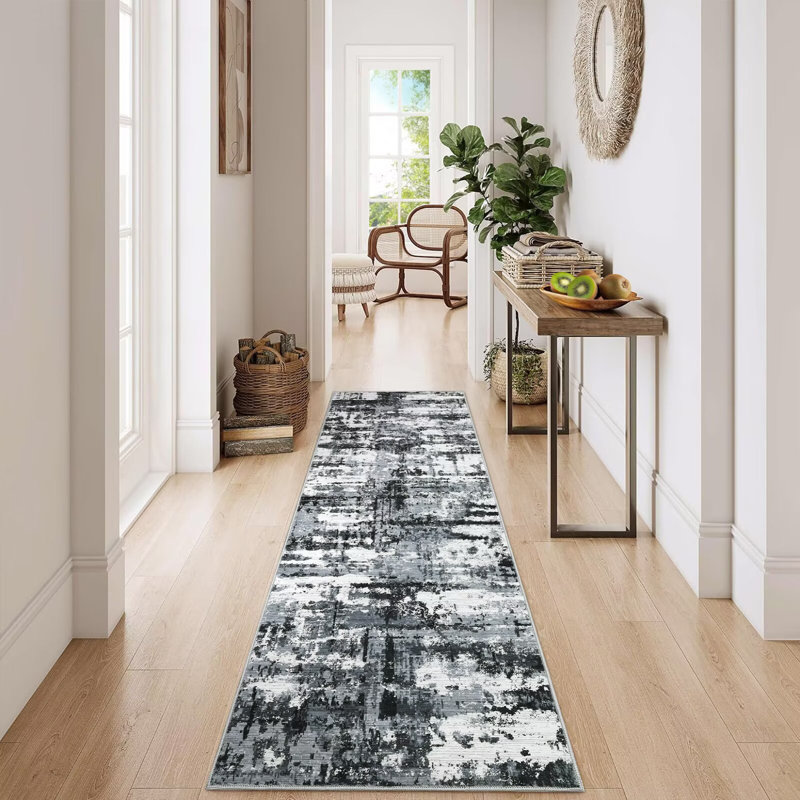 Grand tapis d'intérieur lavable et lavable, Tapis de couloir 2 pi x 6 pi