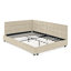 Lit double en velours pour plus de confort dans la chambre à coucher et le salon, lit de jour beige confortable-1147599711