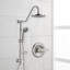 Système de pomme de douche à pluie 8 pouces avec douche à main et valve brute incluse pour la salle de bain-129676685