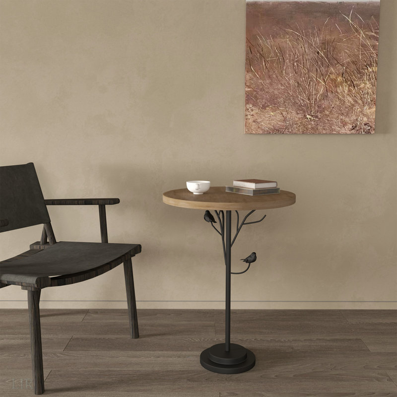 Table d'appoint ronde, petite table basse pour les petits espaces, table basse d'appoint moderne avec pieds en métal, table de bout