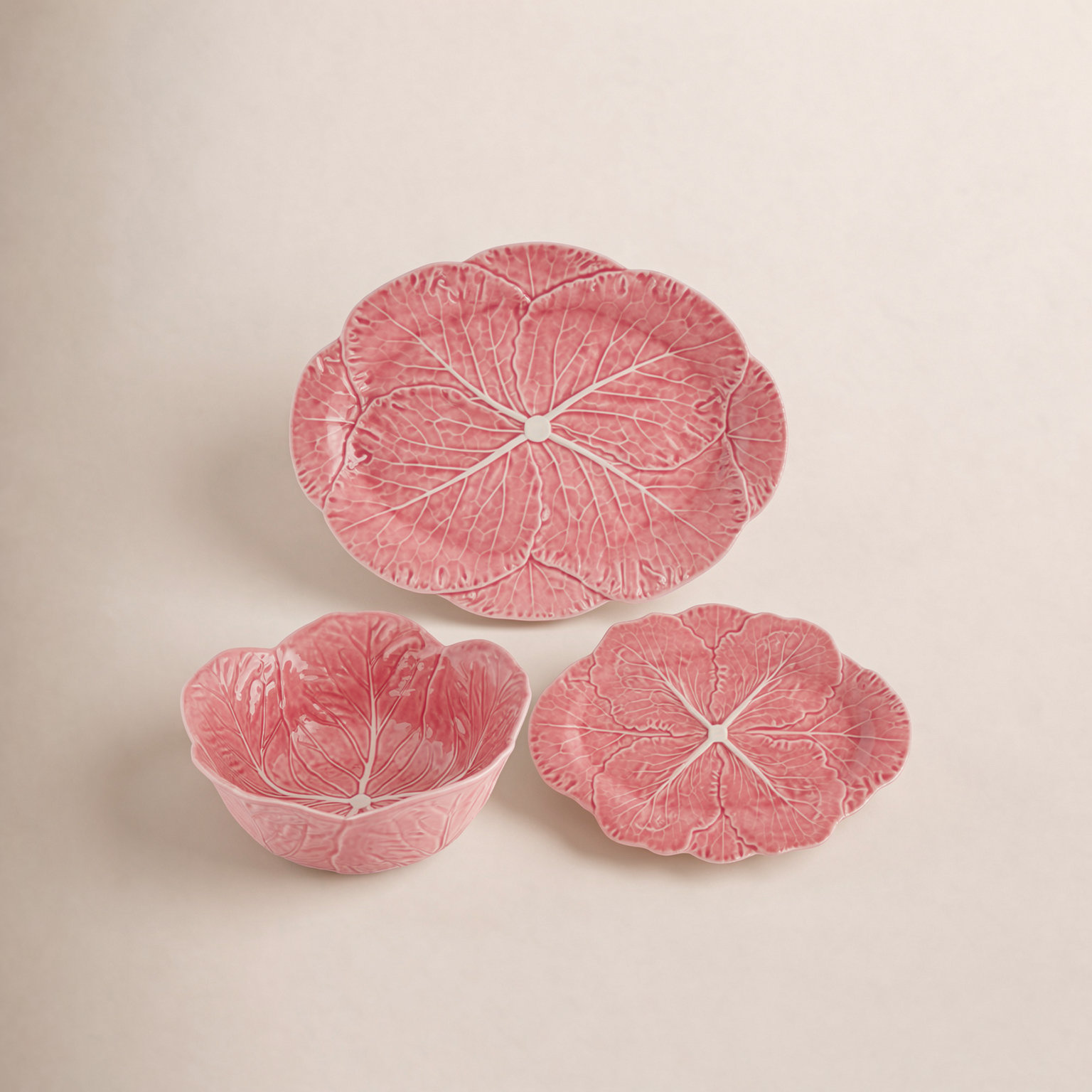 Cabbage Pink Serving Set