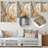 White And Gold Champagne Flow IV - Champagne Metal Wall Art-707619858