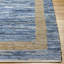 Demie abstrait tissé à plat à la main et recyclé P.E.T. Tapis bleu / brun clair-1460350054