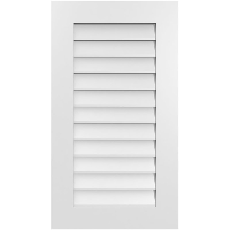 Vent à pignon rectangulaire en uréthane non-fonctionnel, H 36 po x l 20 po x P 1 po