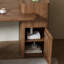 Bureau en bois massif avec armoire latérale-1304805300