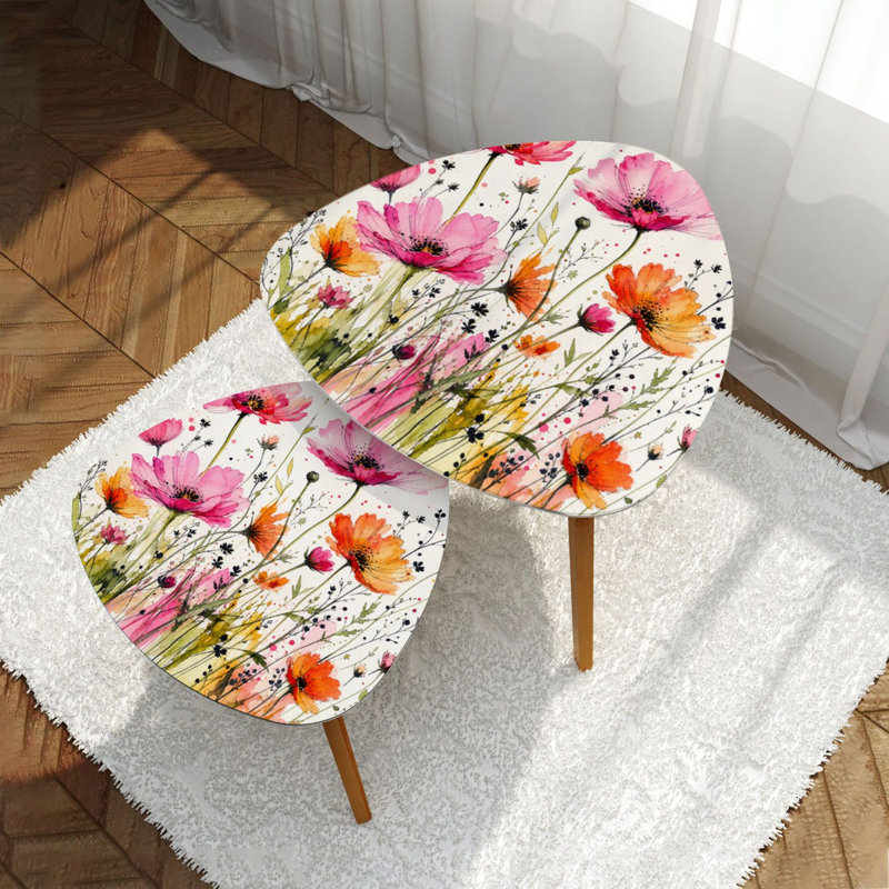 Ensemble de 2 tables basses gigognes Triangle Nesting