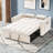 55" Velvet Upholstered Sleeper Sofa Convertible Couch with Reclining Backrest-98838369