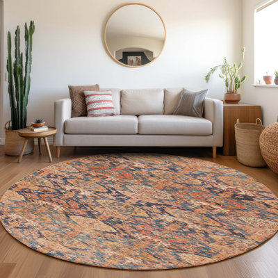 Tapis intérieur / extérieur orange Ambray 