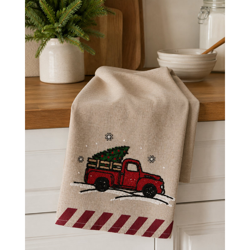 Christmas Truck 17" x 27" Tea Towel