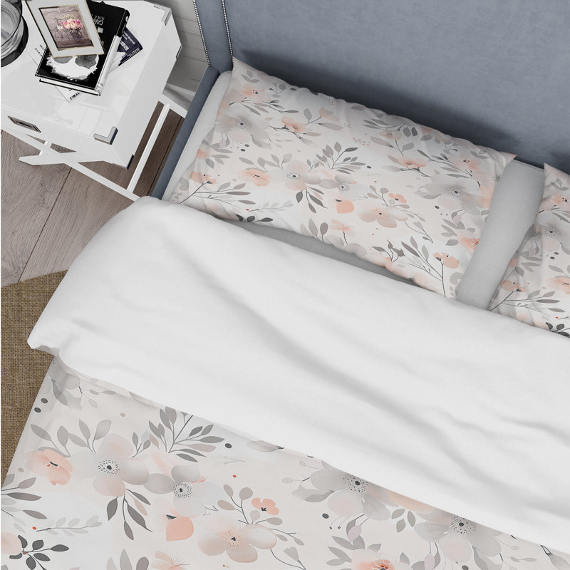 Ensemble de housse de couette pastel Paradise Flower II - Boho, Housse de couette très grand + 2 taies décorativ