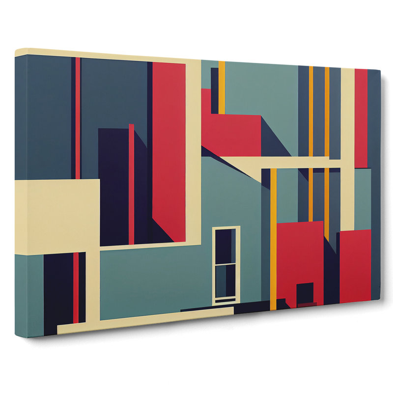 Bauhaus Architecture Vol.1 Abstract - Wrapped Canvas Print, 50cm H x 76cm W x 3cm D