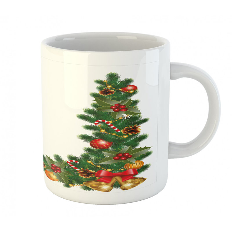 Grande tasse à café sapin tree branches