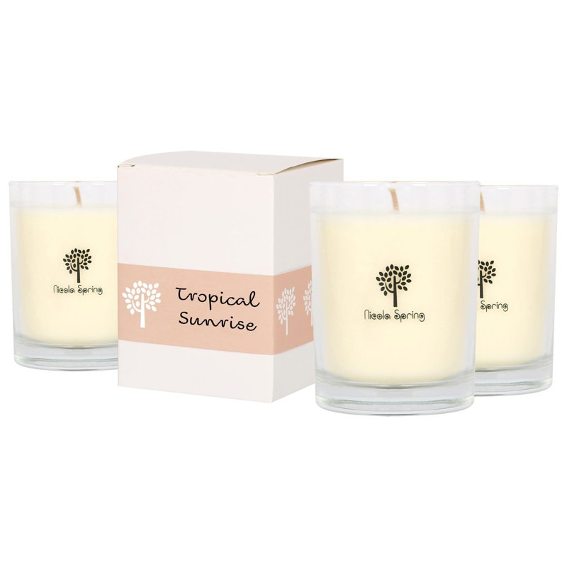 Nicola Spring Tropical Sunrise Soy Wax Candle, 160g, Pack of 3