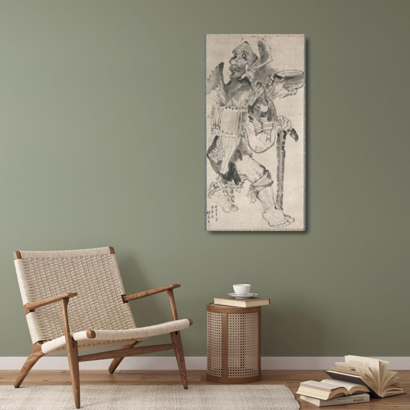 "Beggar" par Hirafuku Suian - Art sur toile tendue avec châssis, H 40 po x l 28 po