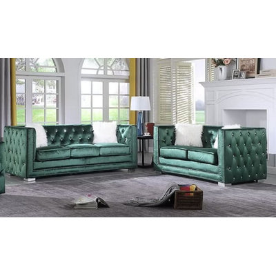 2 - Piece Velvet Living Room Set