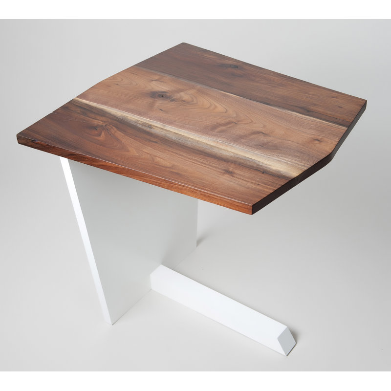 WW Solid Wood Tray Top End Table