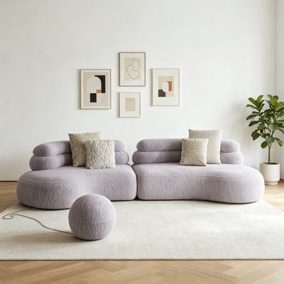Canapé mauve moderne et luxueux de style crème moderne
