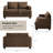 63" 2-Seater Upholstered Square Arm Sofa-1634482924