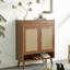 Armoire à chaussures multifonctionnelle moderne en MDF de couleur noyer - se fond parfaitement dans les maisons de style nordique et industriel, dimensions du produit: 34,6 x 13,7 x 43 po.-1384564825