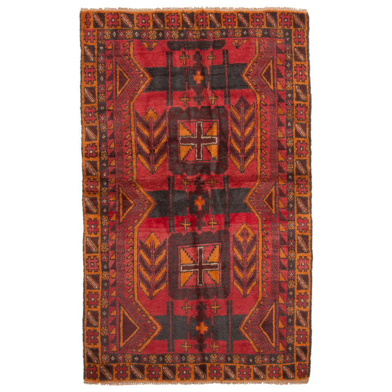 Rizbaft Red Rug 3'8" x 5'11"