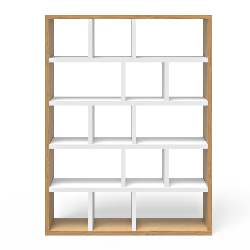 Shanisha 198cm H x 150cm W Standard Bookcase, Natural/White