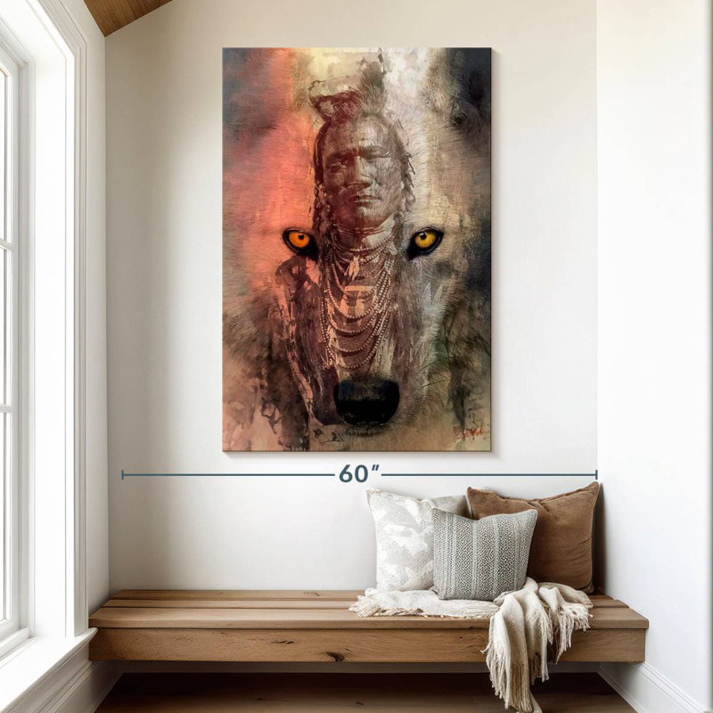 Wolf, 51" H x 34" W