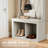 3-in-1 Coat Rack with Shoe Storage Bench, Hall Tree with 6 Hooks and 2-Tier Storage Shelf