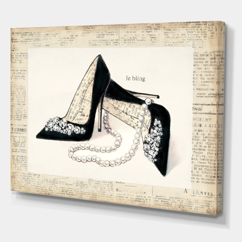 Glamour Black Diamond Stiletto I - impression sur toile tendue, H 36 po x l 46 po x P 1,5 po