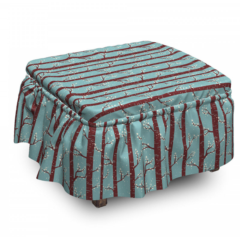 Housse pour repose-pieds bouleau tree