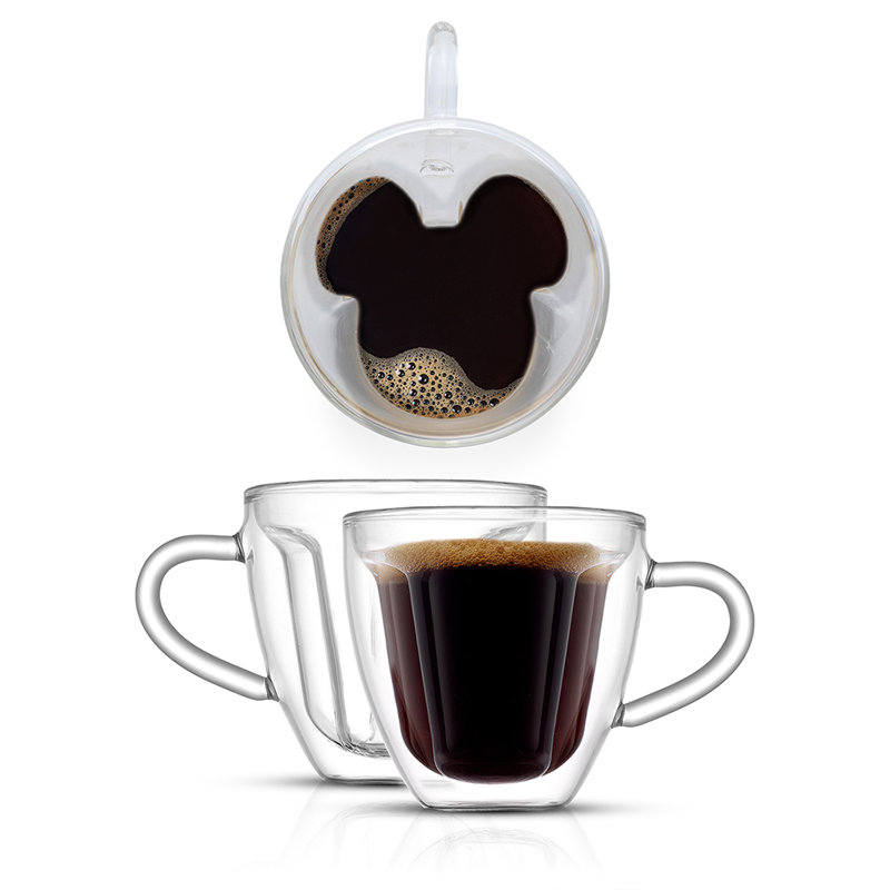 JoyJolt Disney Mickey 3D Espresso Cups, 5.4oz.