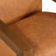 Méridienne Giza en cuir brun clair cognac