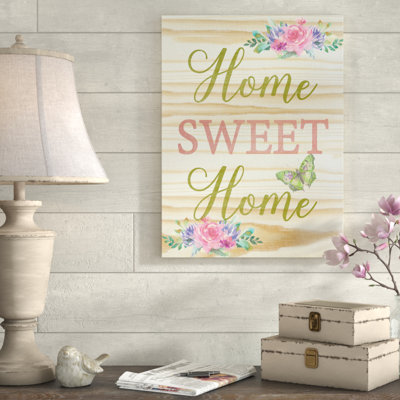 'Welcome Home 4' Textual Art on Wrapped Canvas