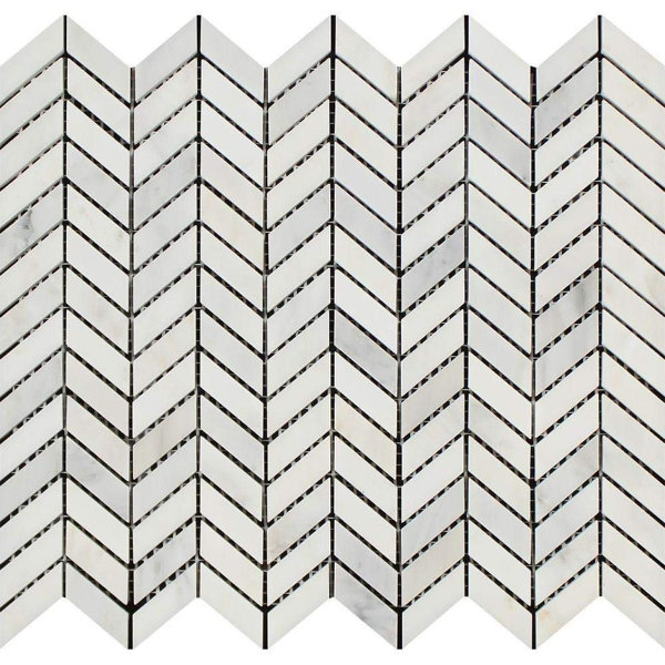 Marble Herringbone Mosaic Wall & Floor Tile