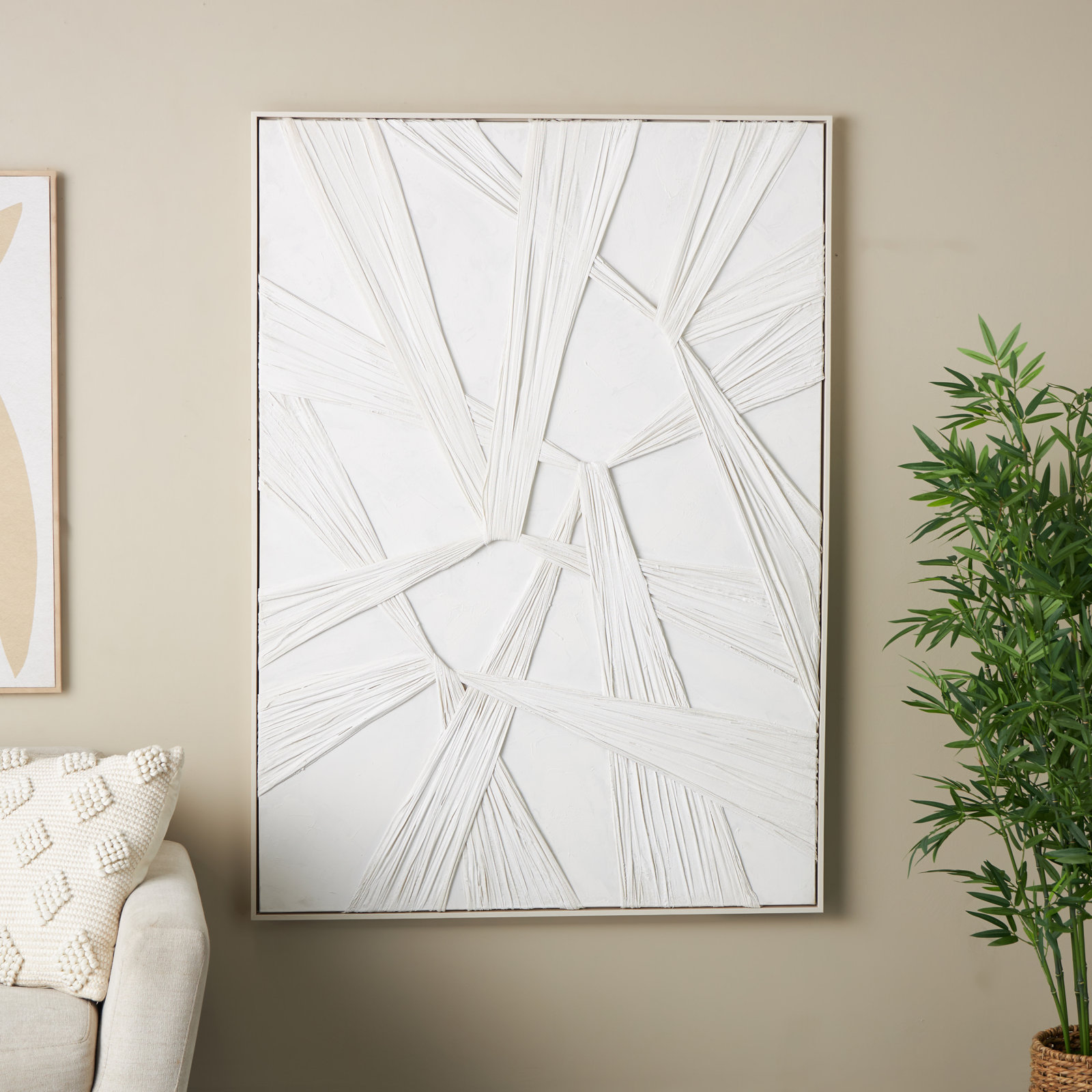 Cole And Grey Wood Intertwined Cloth Abstract Home Wall Decor