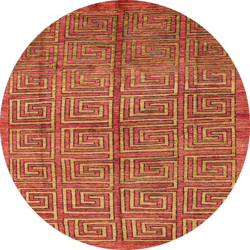 Abstract Indoor Rug, Round 7'