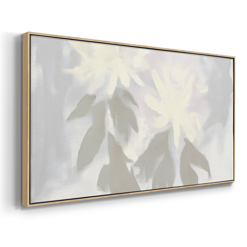 Botanical Series-CCSCXIV- Toile tendue avec châssis tendue, prête à être accrochée, H 21 po x l 41 po, Naturel