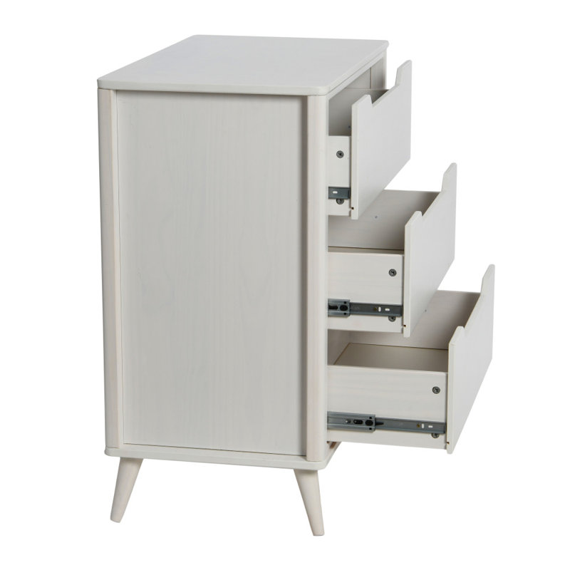Commode 3 tiroirs Yume, Blanc